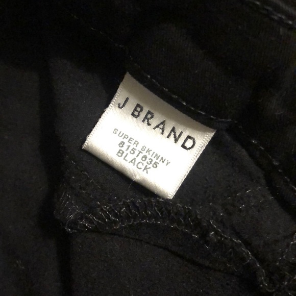 J BRAND Super Skinny velveteen Velvet pants soft stretchy fitted black EUC Sz 24 - Picture 4 of 5